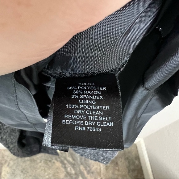 ELIZA J Tweed Asymmetrical Ruffle Sheath Dress Sz 6P - Picture 7 of 8